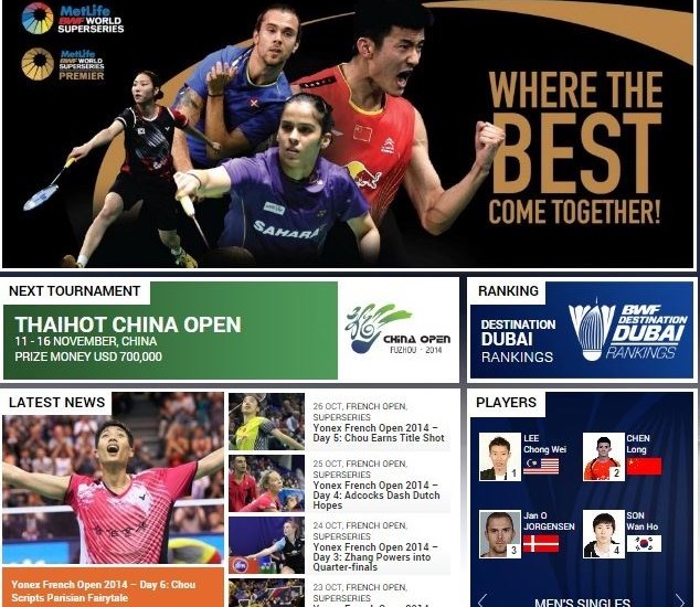 Super New Site for BWF World Superseries