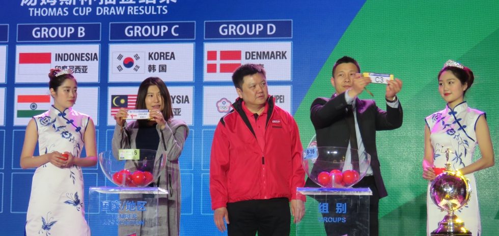 Powerhouses China, Japan in Group A of Thomas Cup